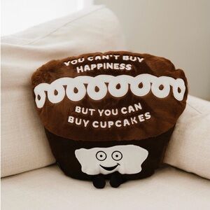 PUNCHKINS Cupcake Plushie Pillow Funny Pun Meme Gag Gift Great For Emotional Sup